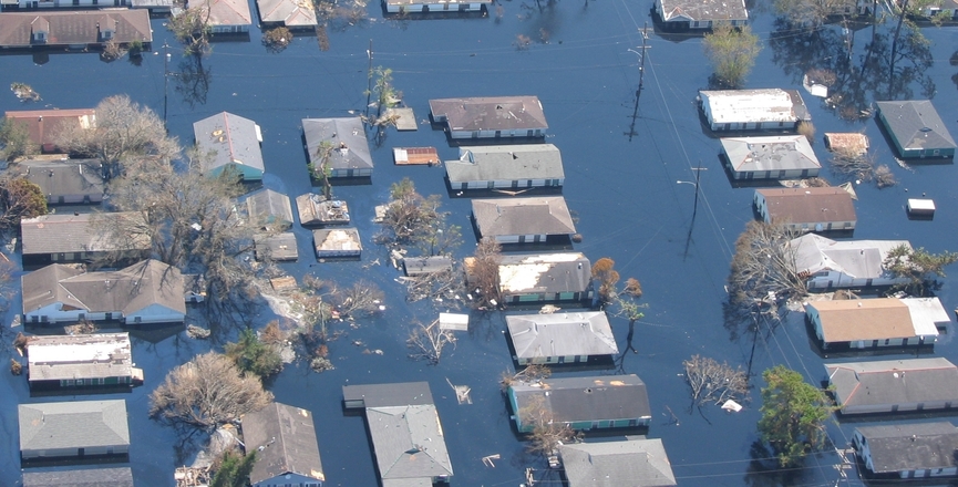 Views of inundated areas in New Orleans following breaking of the levees surrounding the city as the result of Hurricane Katrina. New Orleans, Louisiana. September 11, 2005. Image: NOAA Photo Library/Flickr