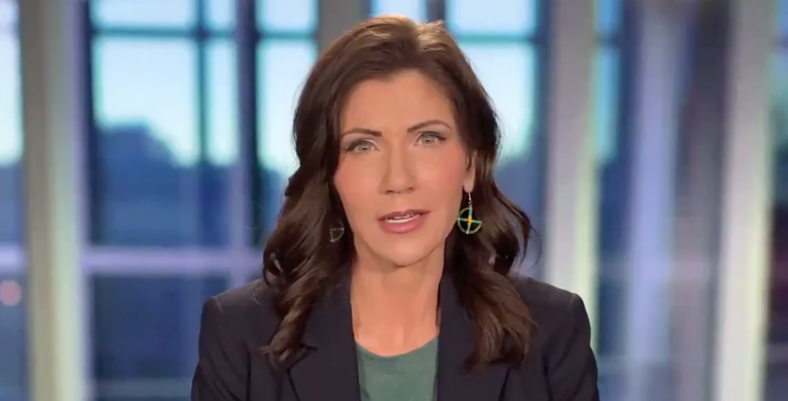 South Dakota Governor Kristi Noem gives a televised address on May 11, 2020. Image: Governor Kristi Noem/Video Screenshot/Twitter