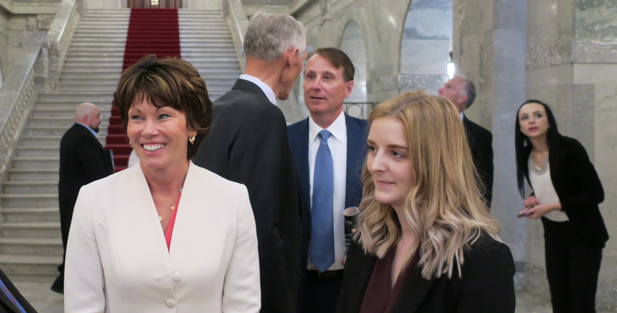 Alberta Energy Minister Sonya Savage, at left. Image: David J. Climenhaga