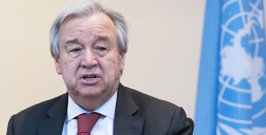 Secretary-General António Guterres during inaugural meeting of the High-Level Panel on Internal Displacement in Hôtel Royal in Geneva. 25 February 2020. Image: UN Photo/Jean Marc Ferré/Flickr