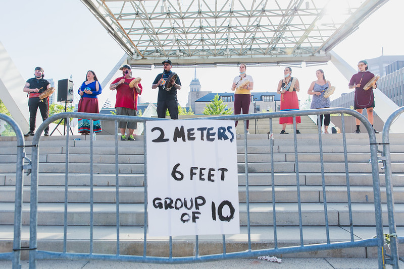 Drummers at a Black Lives Matter sit-in in Toronto, June 2020. Image: Jason Hargrove/Flickr