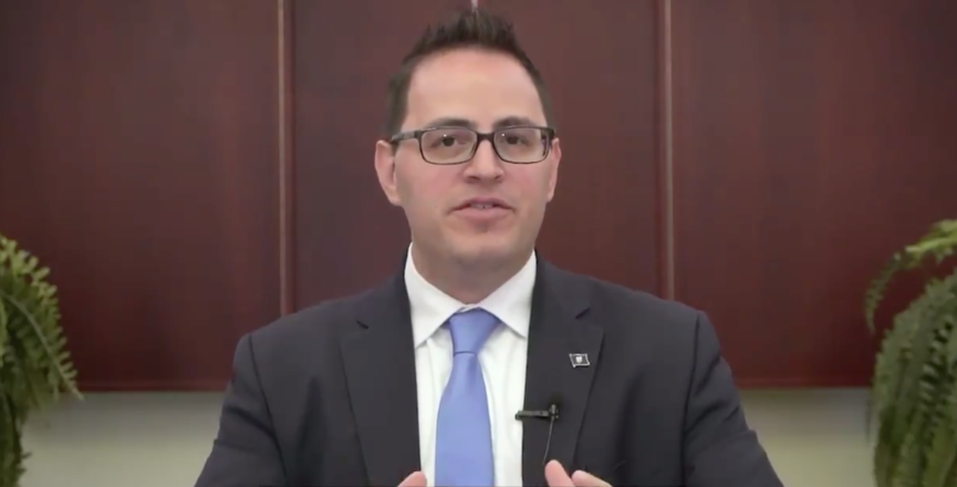 Demetrios Nicolaides explains his government's plan to overhaul Alberta's post-secondary education system in a video on June 12, 2020. Image: Demetrios Nicolaides/Screenshot of Twitter video