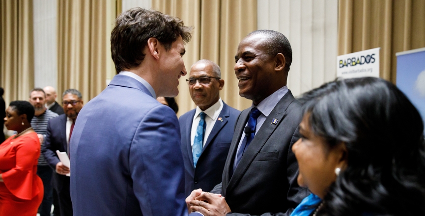 Prime Minister Justin Trudeau at the annual CARICOM reception in Ottawa, February 2019. Image: CanadianPM/Twitter