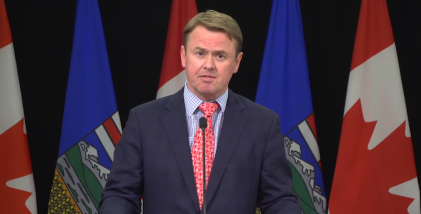 Alberta Health Minister Tyler Shandro. Image: Screenshot of Government of Alberta video