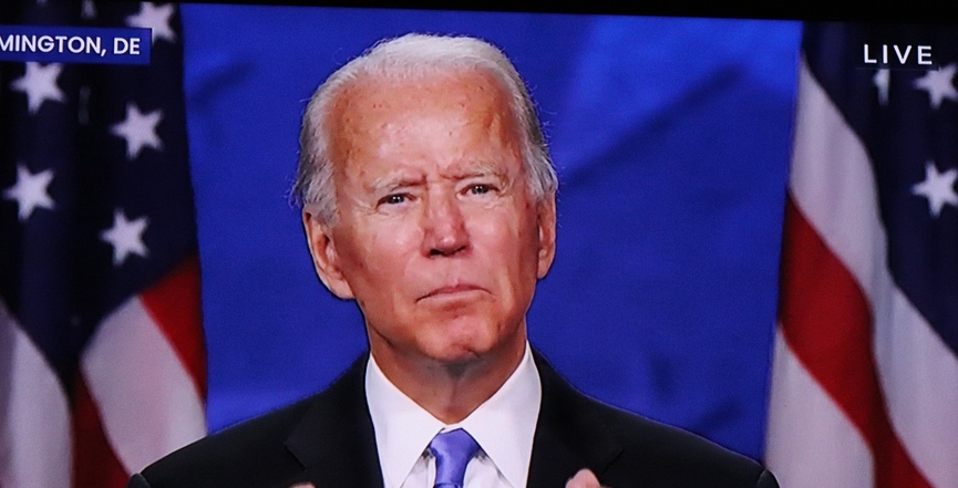 Biden gives a speech at the DNC. Image: Elvert Barnes/Flickr