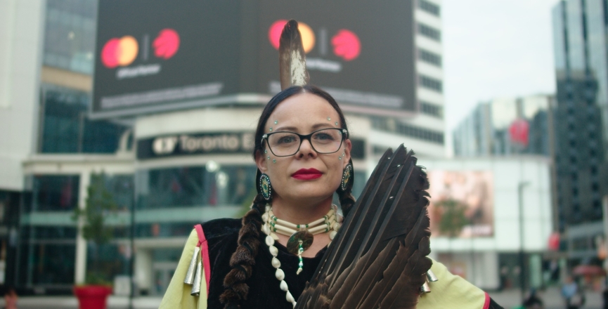 Ryerson student Phyllis McKenna, who is one of the head dancers participating in this year's virtual Ryerson pow wow. Image: Nendujan Ratnarajah