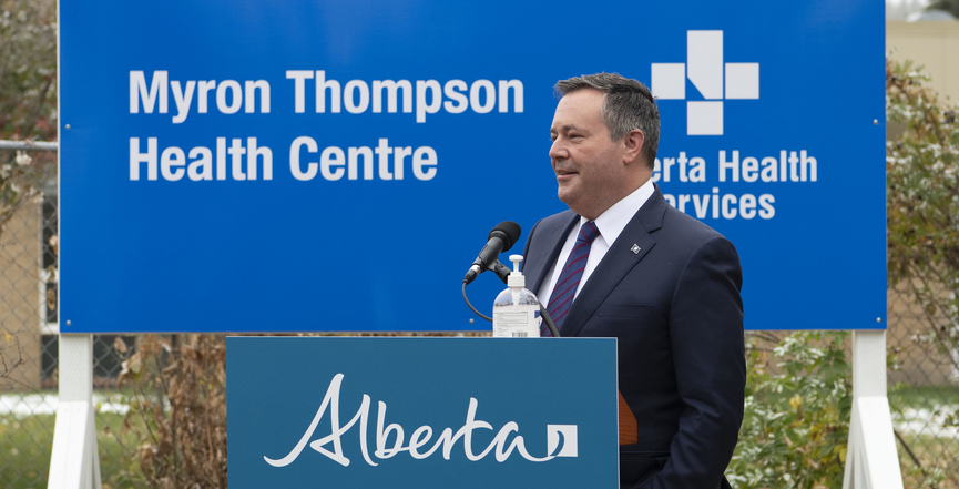 Alberta Premier Jason Kenney at a press conference on October 16, 2020. Image: Alberta Newsroom/Flickr