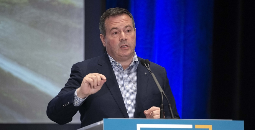 Premier Jason Kenney at a public announcement in Calgary on October 9, 2020. Image: Alberta Newsroom/Flickr