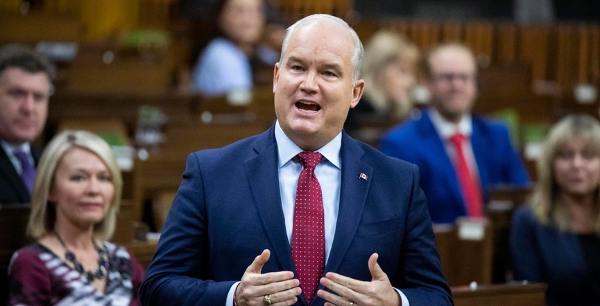 Conservative Leader Erin O'Toole in Parliament. Image: Erin O'Toole/Facebook