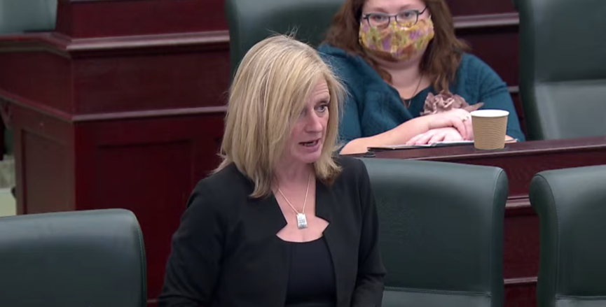 Alberta NDP Leader Rachel Notley. Image: Screenshot of Alberta Legislature video/YouTube