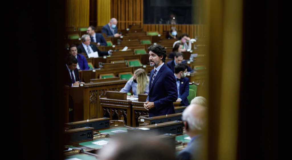 Prime Minister Trudeau attends question period in September 2020. Image: Adam Scotti/PMO