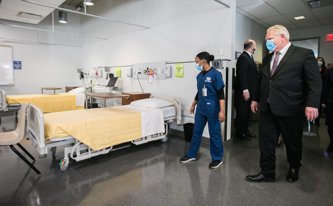 Premier Doug Ford announces the launch of long-term care staffing plan. Image credit: Premier of Ontario Photography/Flickr