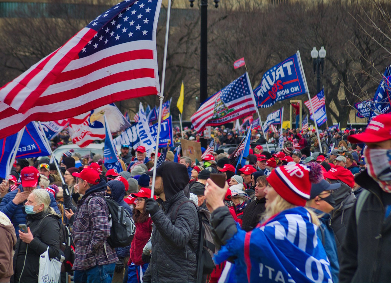 Pro-Trump supporters at the U.S. Capitol. Image credit: Brett Davis/Flickr