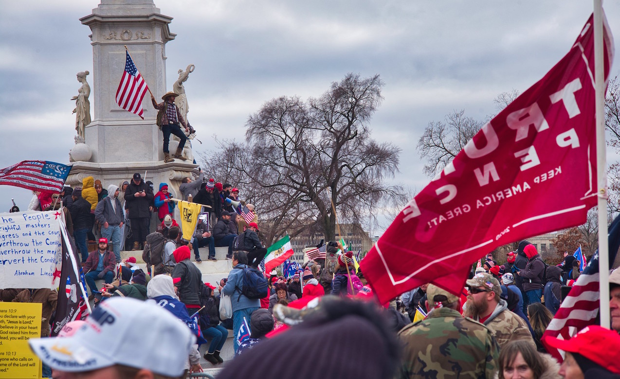 Pro-Trump supporters at the U.S. Capitol. Image credit: Brett Davis/Flickr