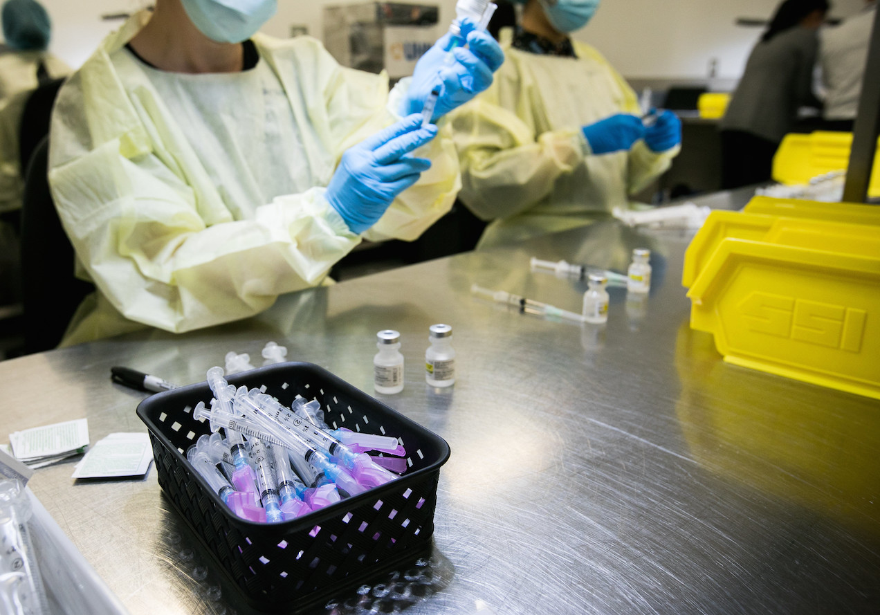 University Health Network's expanded COVID-19 vaccination centre at MaRS Discovery District in Toronto. Image credit: Premier of Ontario Photography/Flickr