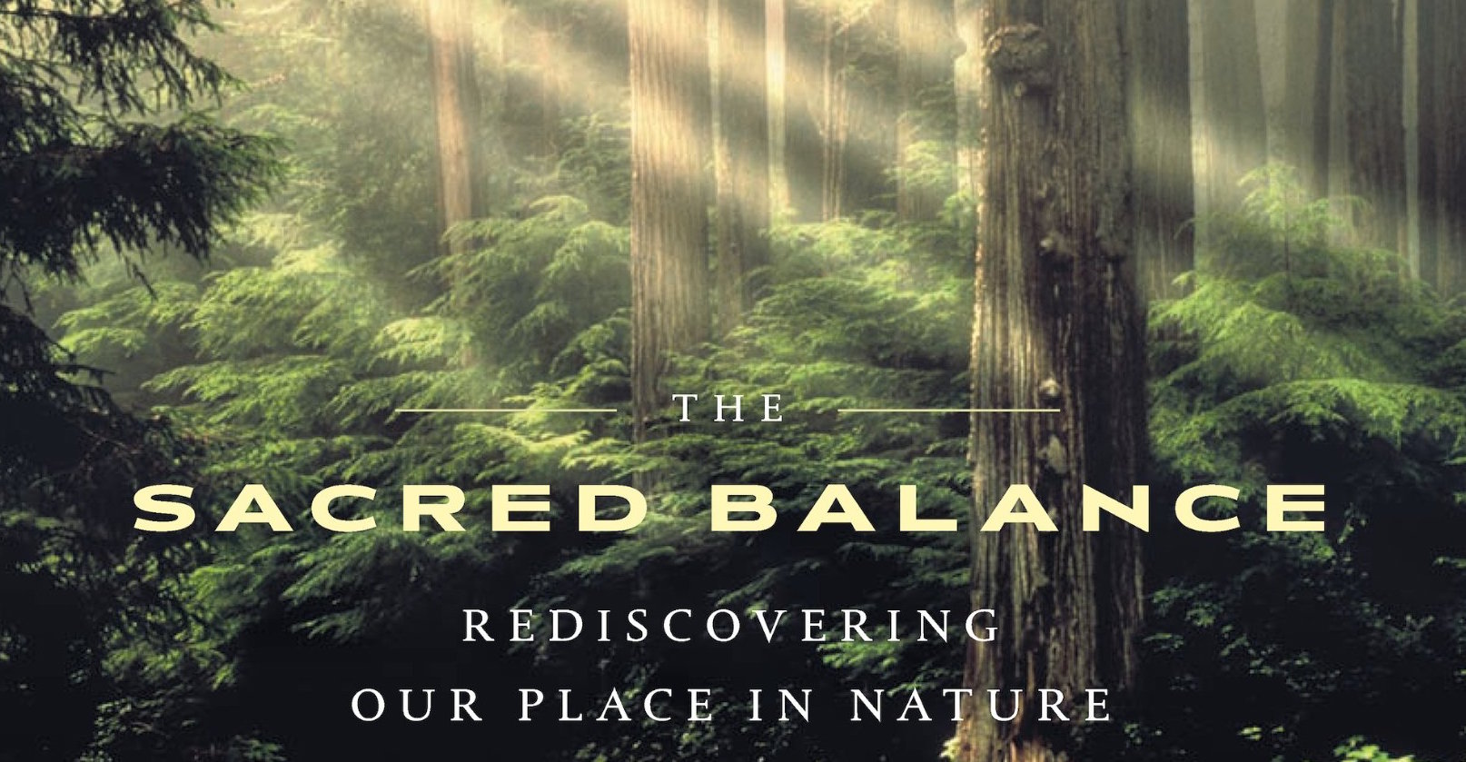 Image: Book cover of "The Sacred Balance: Rediscovering Our Place in Nature"