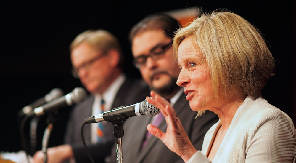 Rachel Notley during the NDP leadership campaign in October 2015. Image credit: Olav Rokne, used with permission