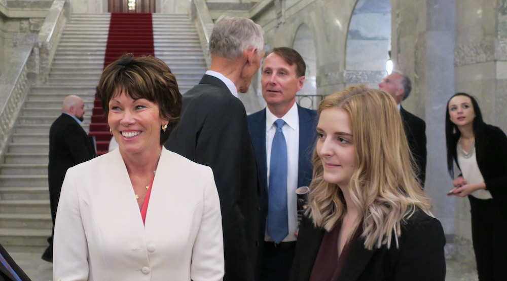 Alberta Energy Minister Sonya Savage, at left. Image credit: David J. Climenhaga