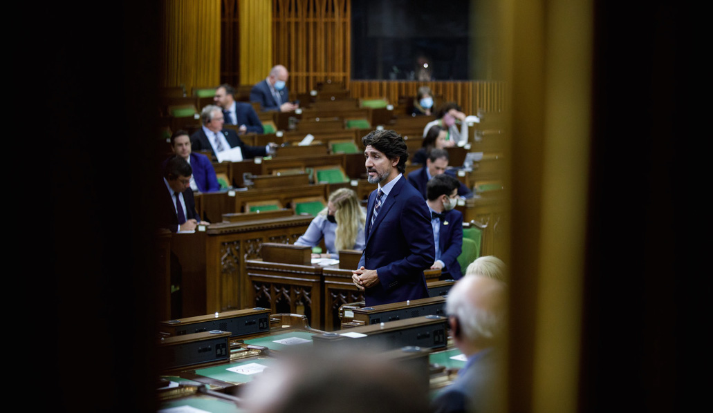 Prime Minister Trudeau attends question period, September 2020. Image credit: Adam Scotti/PMO