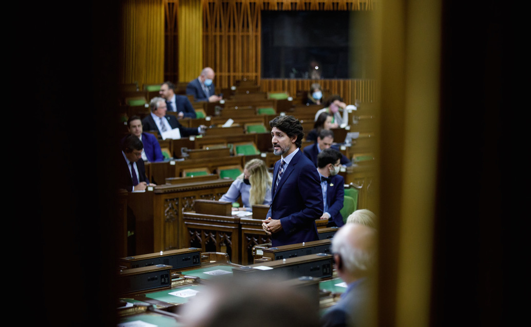 Prime Minister Trudeau attends question period, September 2020. Image credit: Adam Scotti/PMO