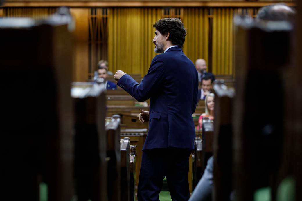 Prime Minister Trudeau attends question period, September 2020. Image credit: Adam Scotti/PMO
