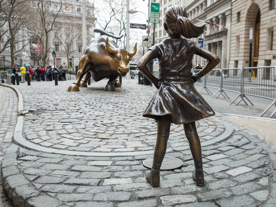Fearless Girl statue on Wall Street. Image credit: Anthony Quintano/Flickr