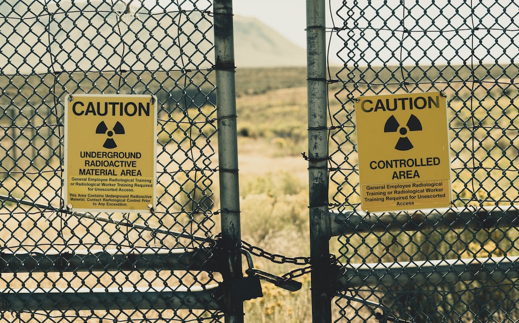 Signs indicating the presence of radioactive waste. Image credit: Dan Meyers/Unsplash