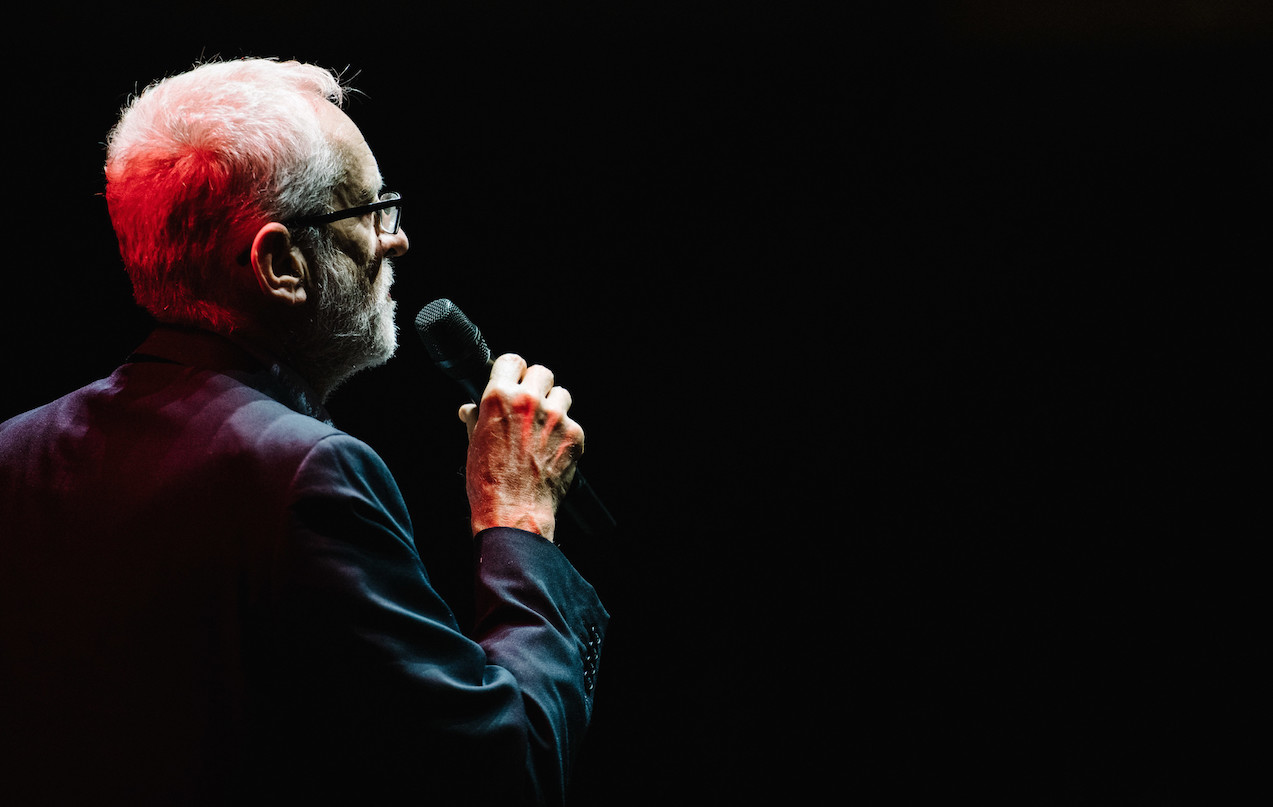 Jeremy Corbyn speaks in Manchester, November 2019. Image credit: Jeremy Corbyn/Flickr