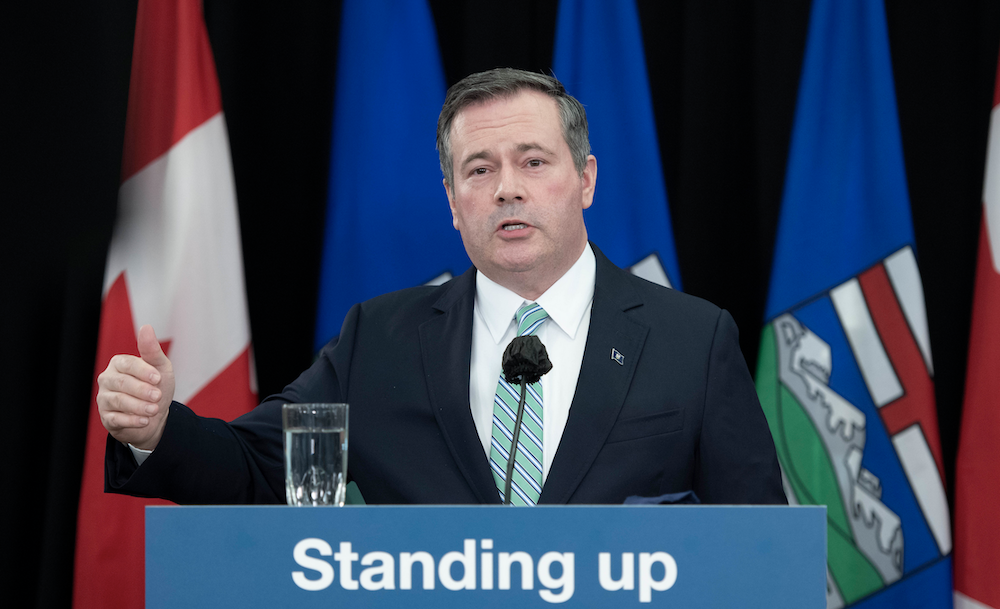 Alberta Premier Jason Kenney at yesterday's 'citizen initiative' news conference (Photo: Chris Schwarz, Government of Alberta).