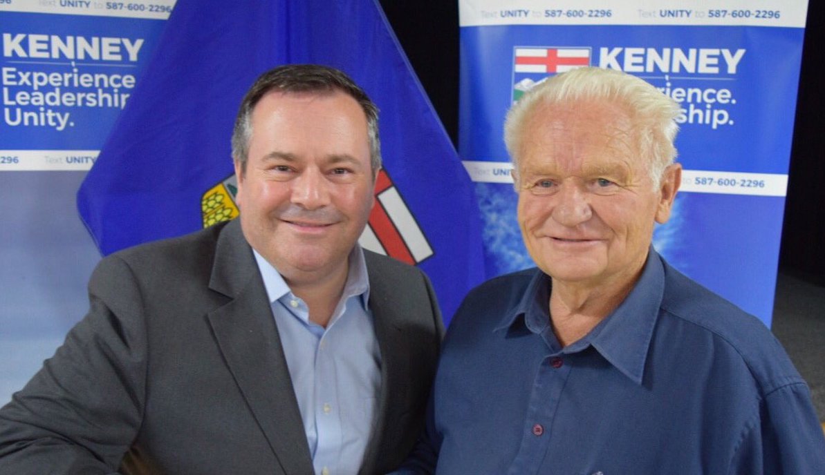 Former Rocky Mountain House MLA Ty Lund with Alberta Premier Jason Kenney. Image: Facebook