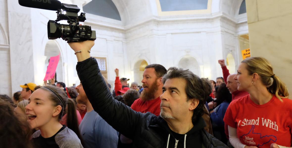 Humberto daSilva with a camera. Image: rabble.ca