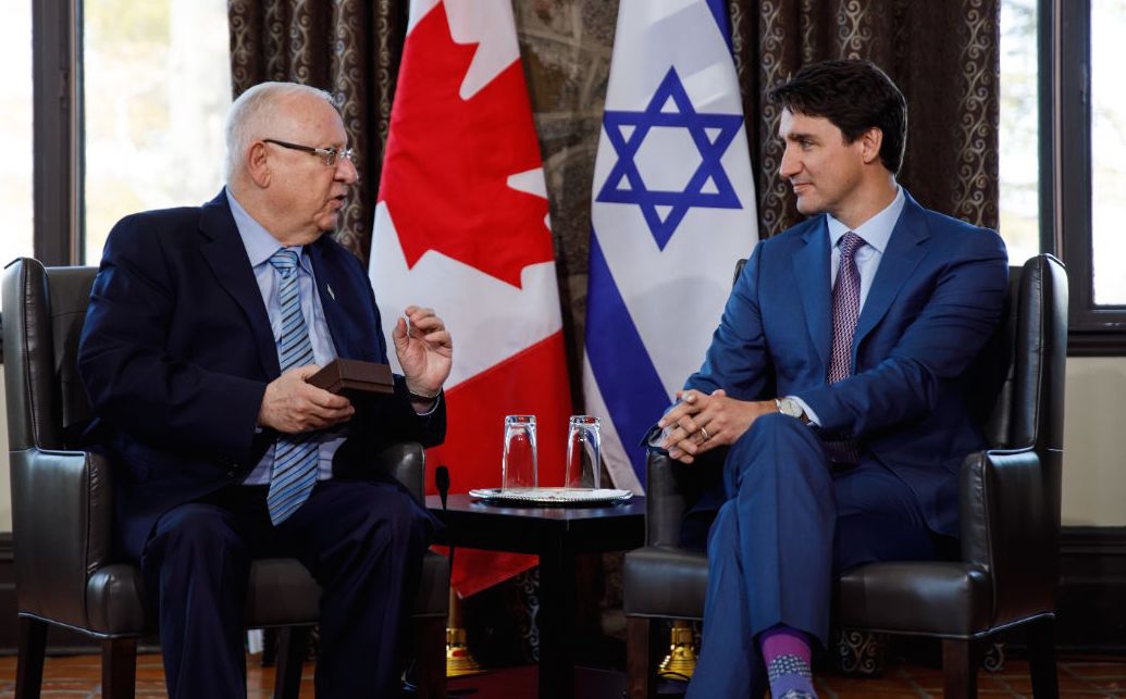 Prime Minister Trudeau meetd with the president of Israel, Reuven Rivlin, in Chelsea, Quebec, April 2019. Image credit: Adam Scotti/PMO