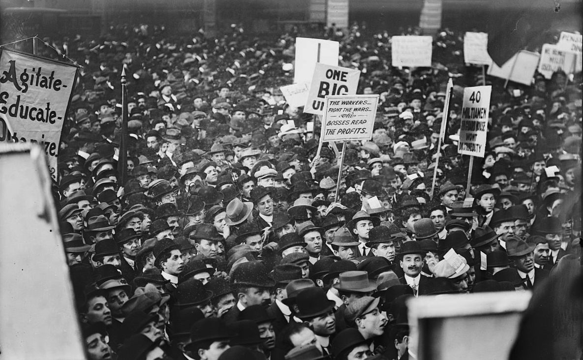 Socialists in Union Square, New York City, May 1, 1912. Image credit: Library of Congress/Wikimedia Commons