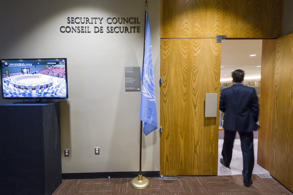 Security Council Chamber, UN headquarters. Image credit: Rick Bajornas/ United Nations Photo/Flickr