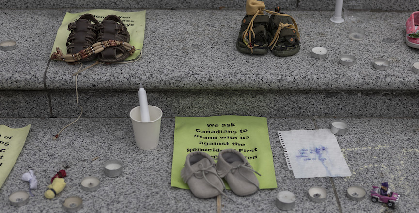 Kamloops residential school memorial, May 30th 2021. Image credit: GoToVan/Flickr