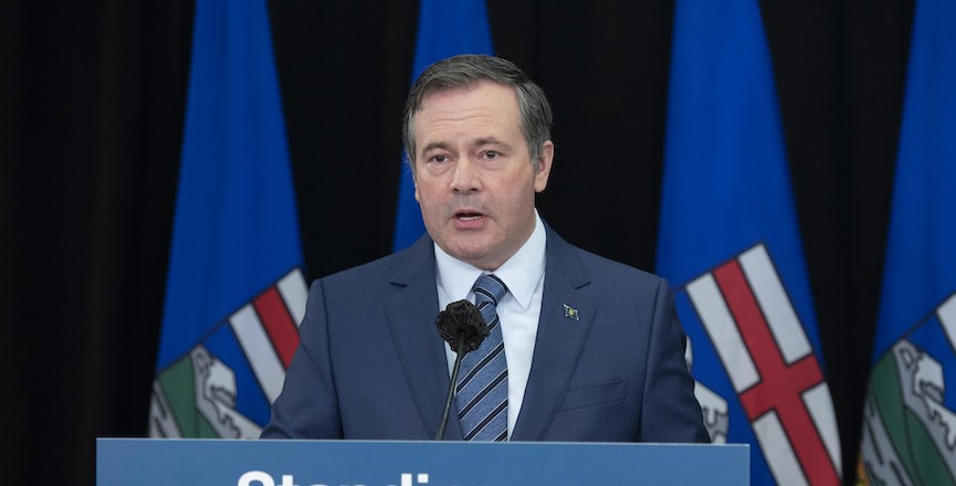 Alberta Premier Jason Kenney at the June 7 news conference (Image credit: Chris Schwarz/Government of Alberta/Flickr).
