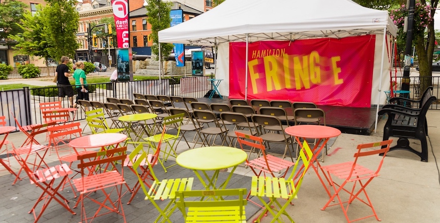 Hamilton Fringe Festival patio in 2018. Image: Hamilton Fringe Festival/Tessier/Twitter