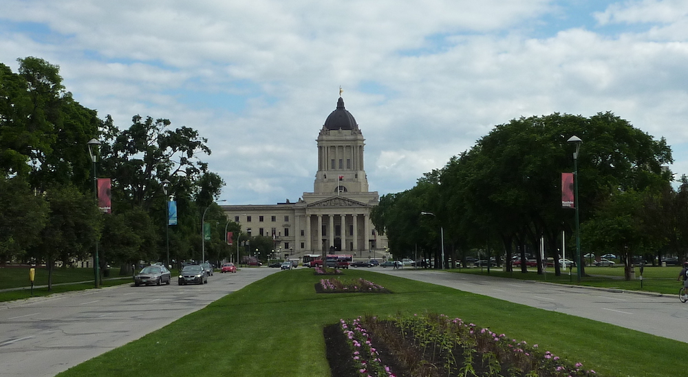 Manitoba's legislature building in Winnipeg. Image: David J. Climenhaga/Used with permission