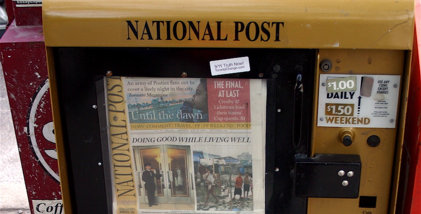 A National Post box. Image: George Kelly/Flickr