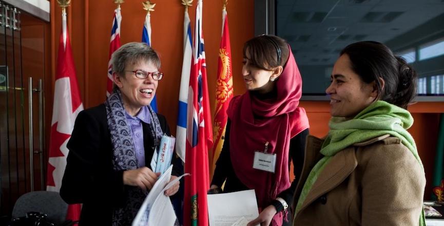 In 2012, the Embassy of Canada in Afghanistan commemorated International Women’s Day by hosting an event with Afghan women to provide an opportunity, especially for young Afghan women, to meet and network with other inspirational women in Afghanistan. Image: Canada in Afghanistan/Flickr