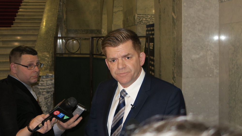 Brian Jean does a news conference in his days as Wildrose Party leader. Image credit: David J. Climenhaga