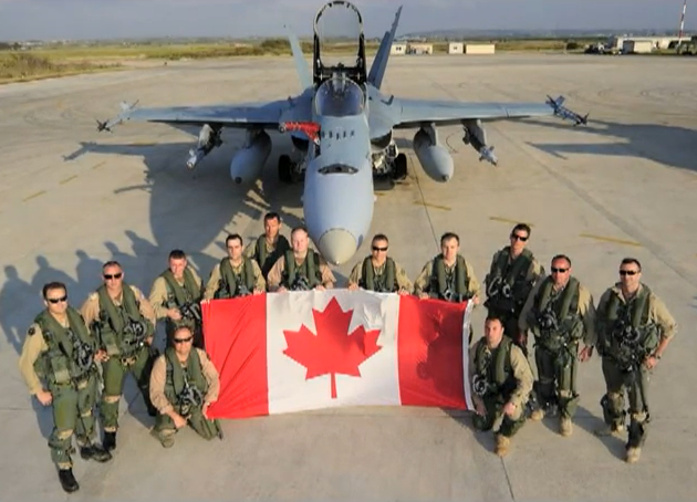 Canadian CF-18 in Libya, March 2011. Image credit: Video still via Kevin Coulombe/YouTube