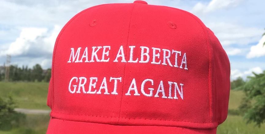 A red ball cap that reads "Make Alberta Great Again." Image: Make Alberta Great Again/Facebook