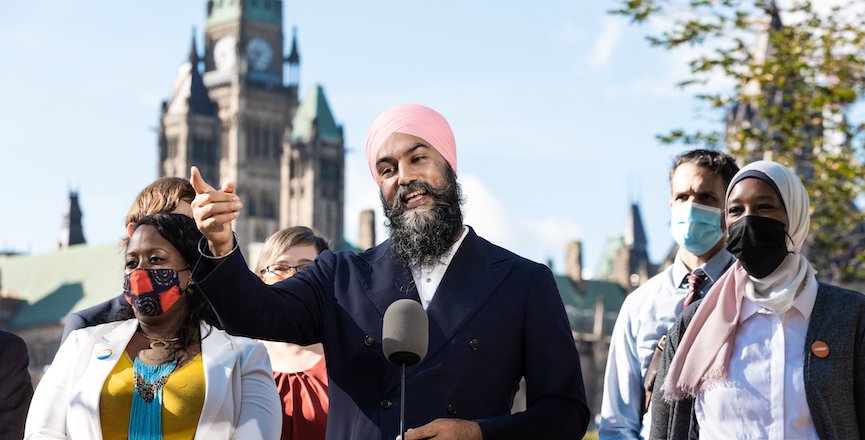 Jagmeet Singh pictured in front of Parliament. Image: Jagmeet Singh/Twitter