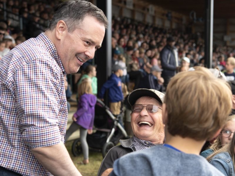 Jason Kenney at the Field of Dreams Rodeo in La Crete, Alberta on August 10. Image: Chris Schwartz/Alberta Newsroom