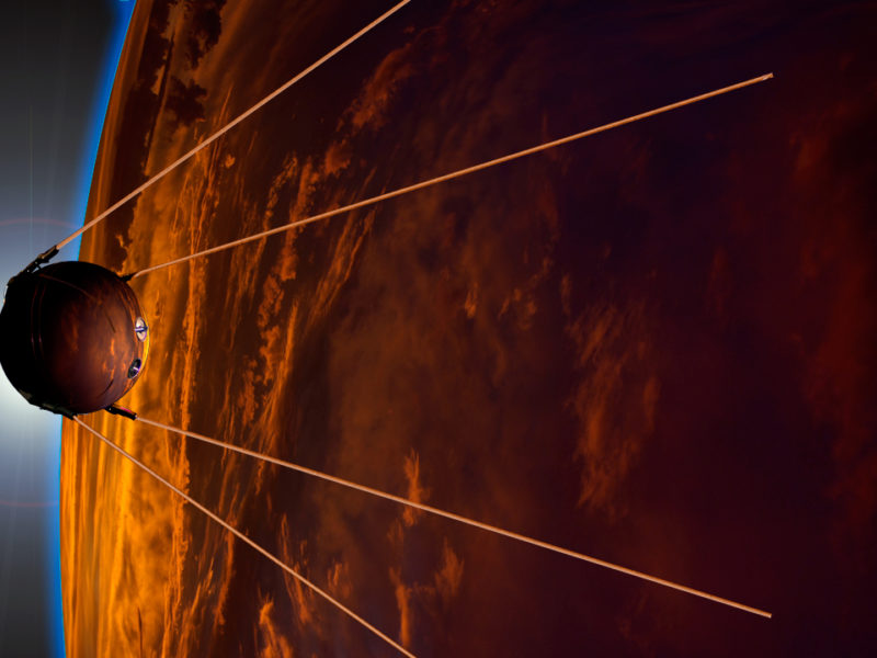 Artist's impression of the Sputnik satellite. (Image: Gregory R. Todd/Creative Commons).