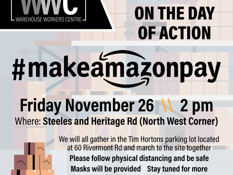 Event flyer for Make Amazon Pay day of action