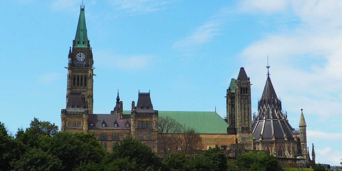 A photo of Canadian Parliament building