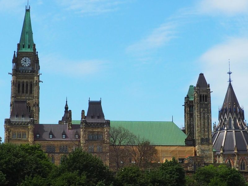 A photo of Canadian Parliament building