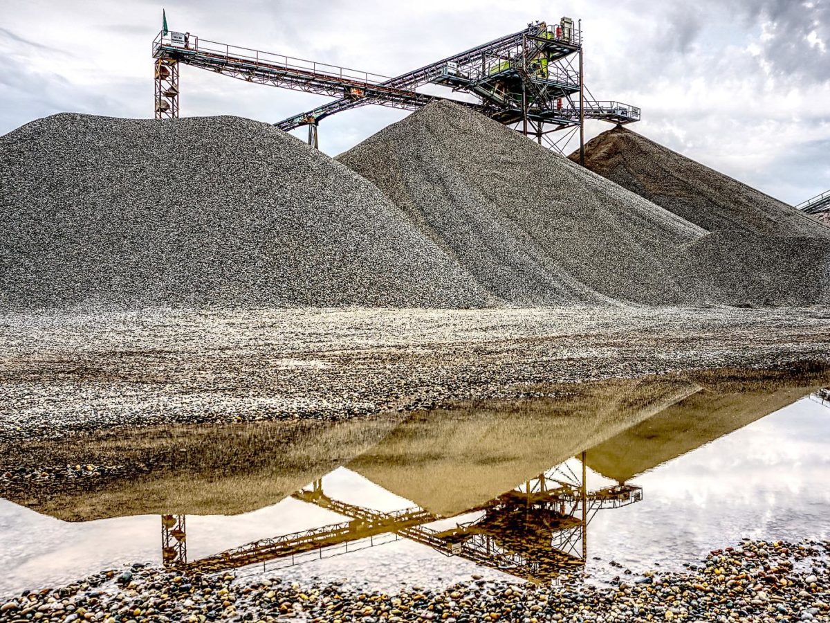 A photo of a gravel mine, like the one that DAMN is campaigning against.